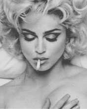 Madonna Smoking a Cigarette